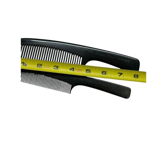 Lot of 12 Assorted Mens Barber Combs Black - Picture 6 of 12